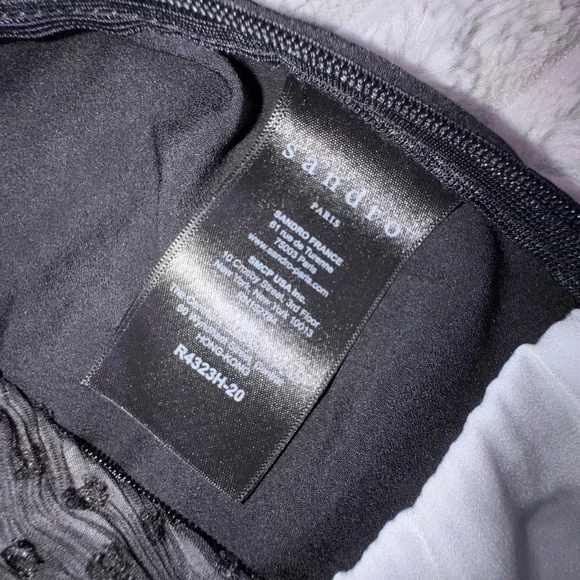 Sandro Paris Women's Small Black Swiss Dot Tiered Ruffle Dress Coquette Luxury - Picture 11 of 15